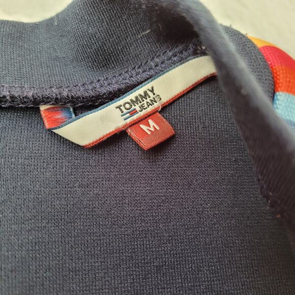 Tommy Jeans Navy Rainbow Trim Dress size Medium - Picture 8 of 12